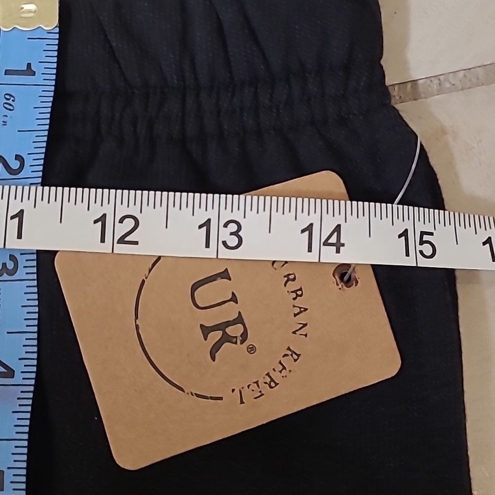 Urban Rebel Juniors Black Side Pockets Elastic Waist Sweat Shorts Size Large - Picture 9 of 10